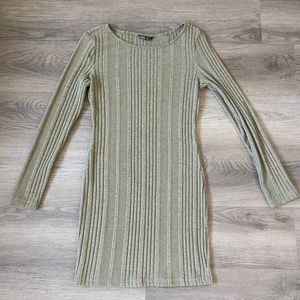 SHEIN size small long sleeve olive colored dress. Great shape. Warm and soft.